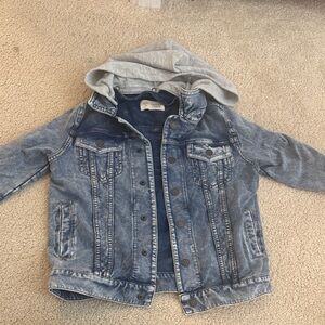 Tucker Tate Kids Soft Denim Jacket with Gray Hood